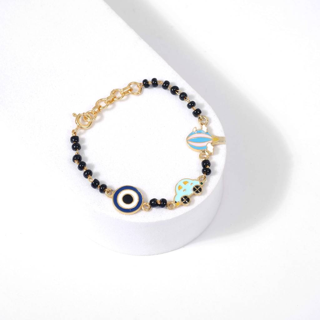 925 Sterling Silver Car Evil Eye Balloon Kids Nazariya Bracelet : CarEvilEyeBalloonNazariya