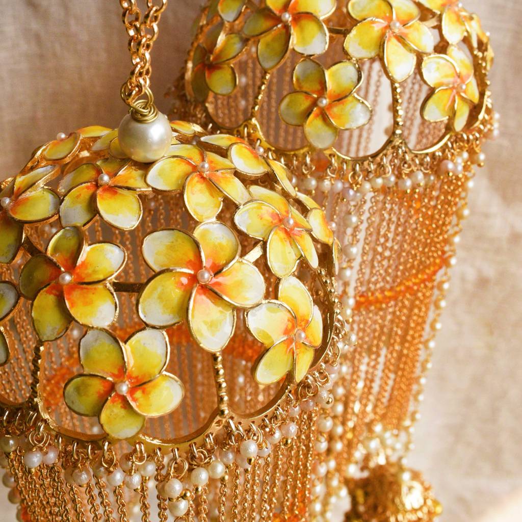 Flower Cap Hand Painted Cap Kaleere : ACKL062