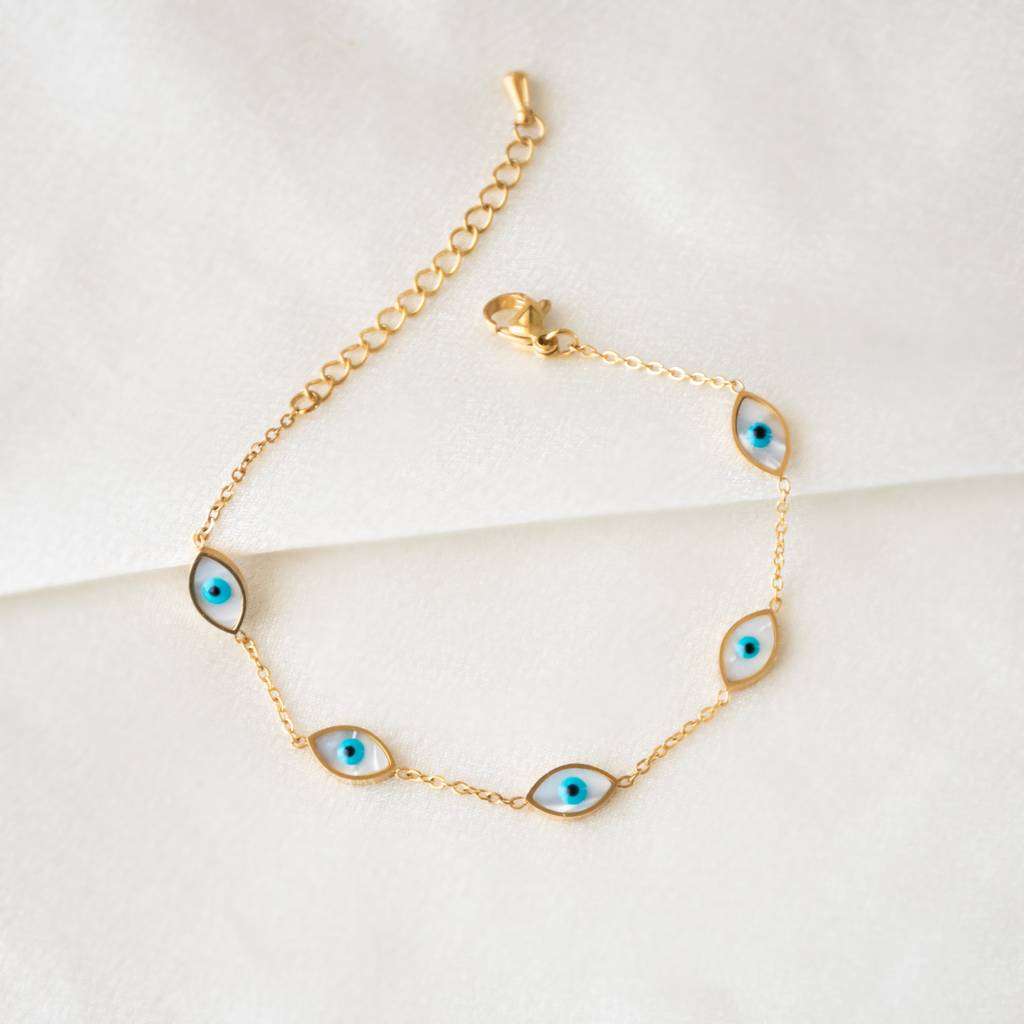 Eye-Shaped-Evil-Eye-Bracelet : B404