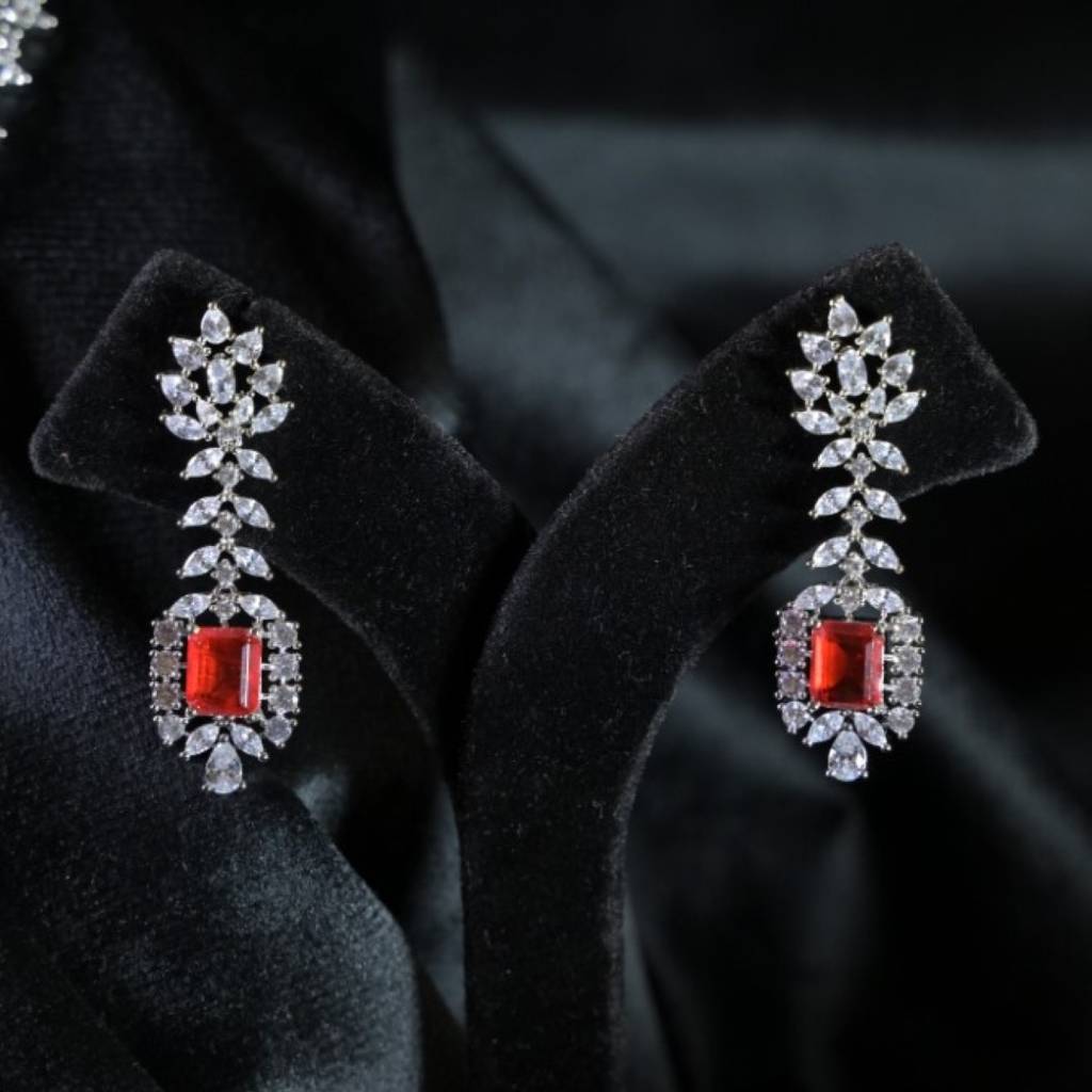 Brazilian Ruby Pendant Diamond Necklace : NEC0001