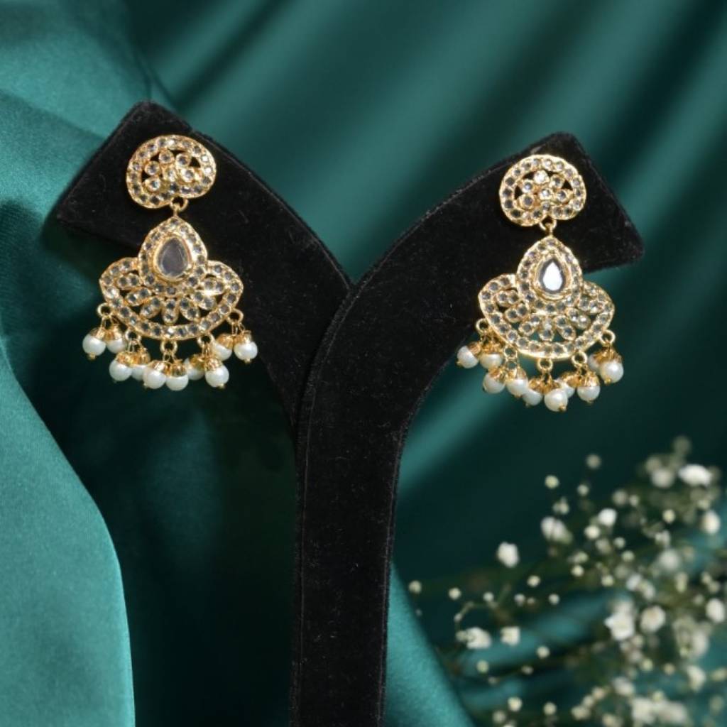 Sajida Jadau Golden Pearl Choker Necklace : NEC0004