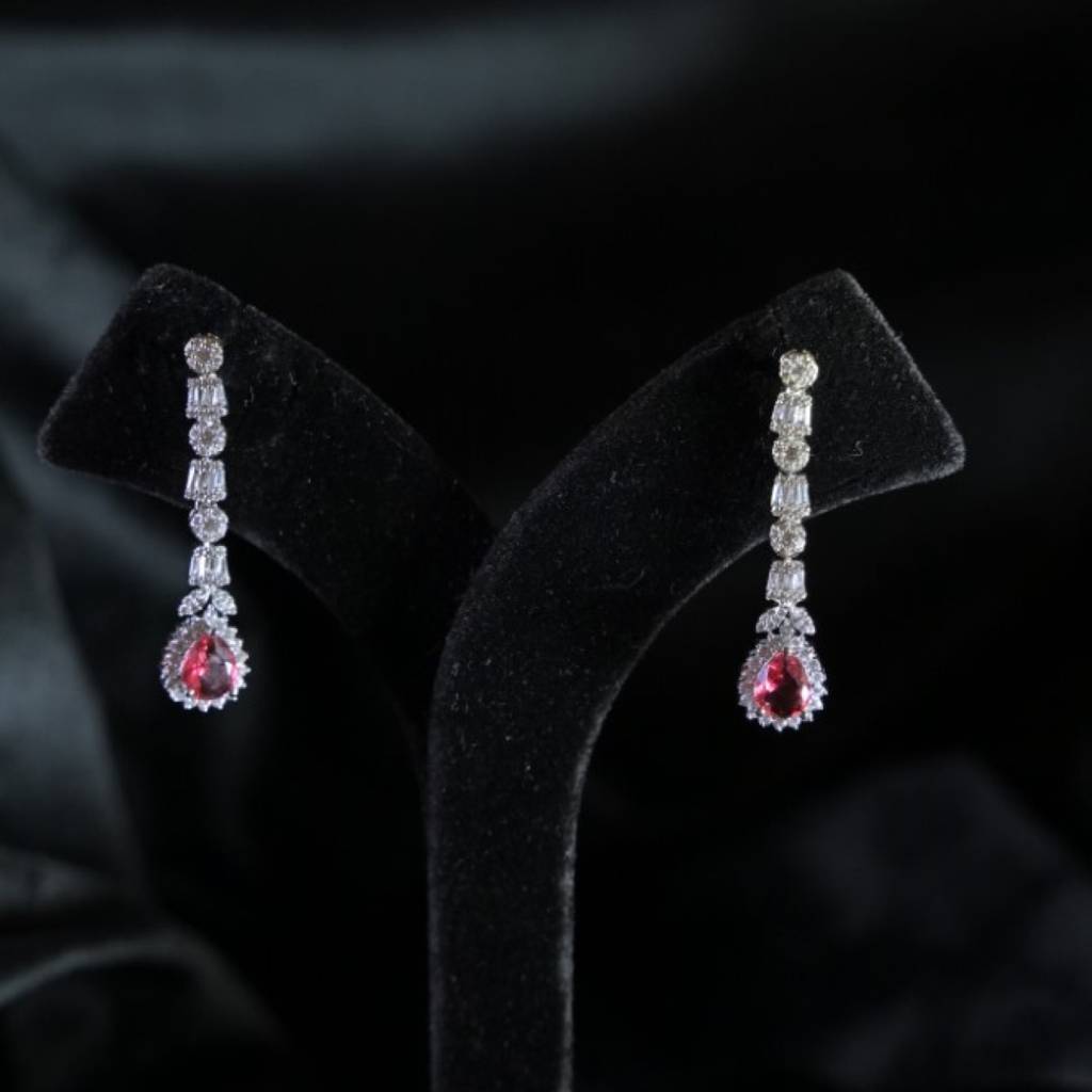 Ramyah Ruby Pendant Diamond Necklace : NEC0003