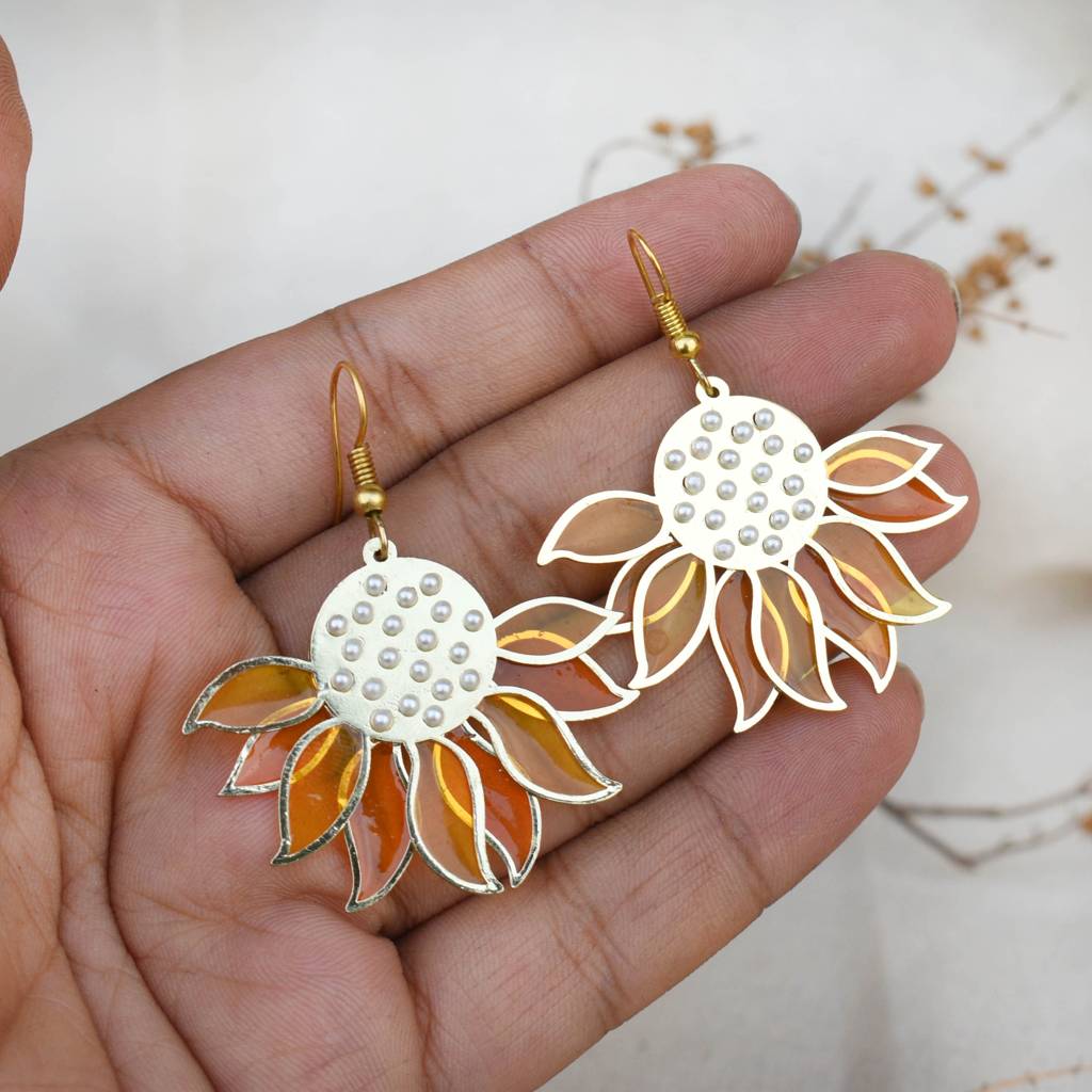 Sunflower Resin Earrings : ACE286