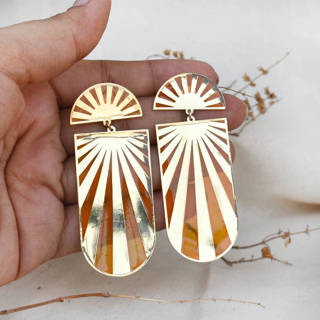 Sun Shine Resin Earrings : ACE284