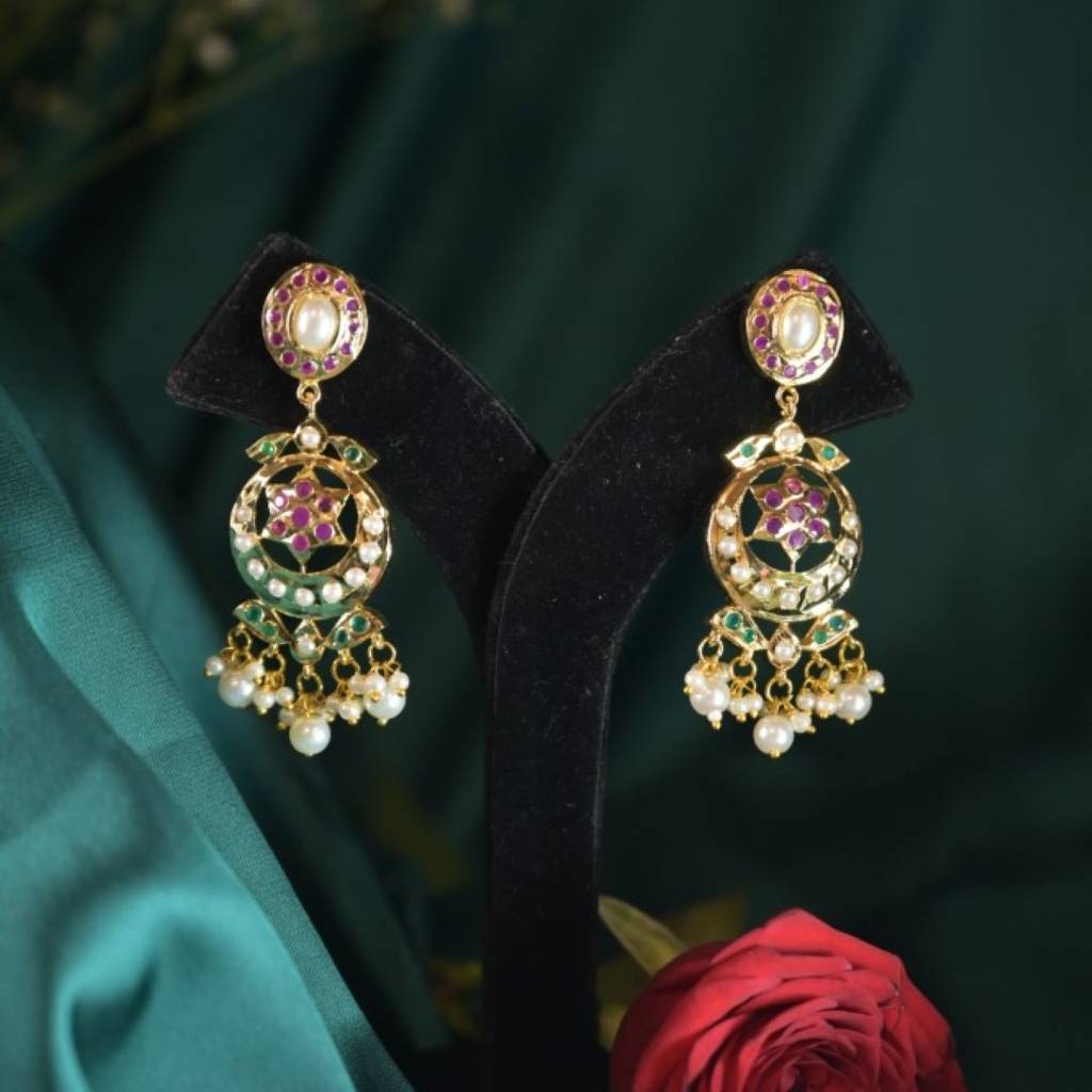 Rajmaitreyi Rajasthani Multicolored Jadau Necklace : NEC0010