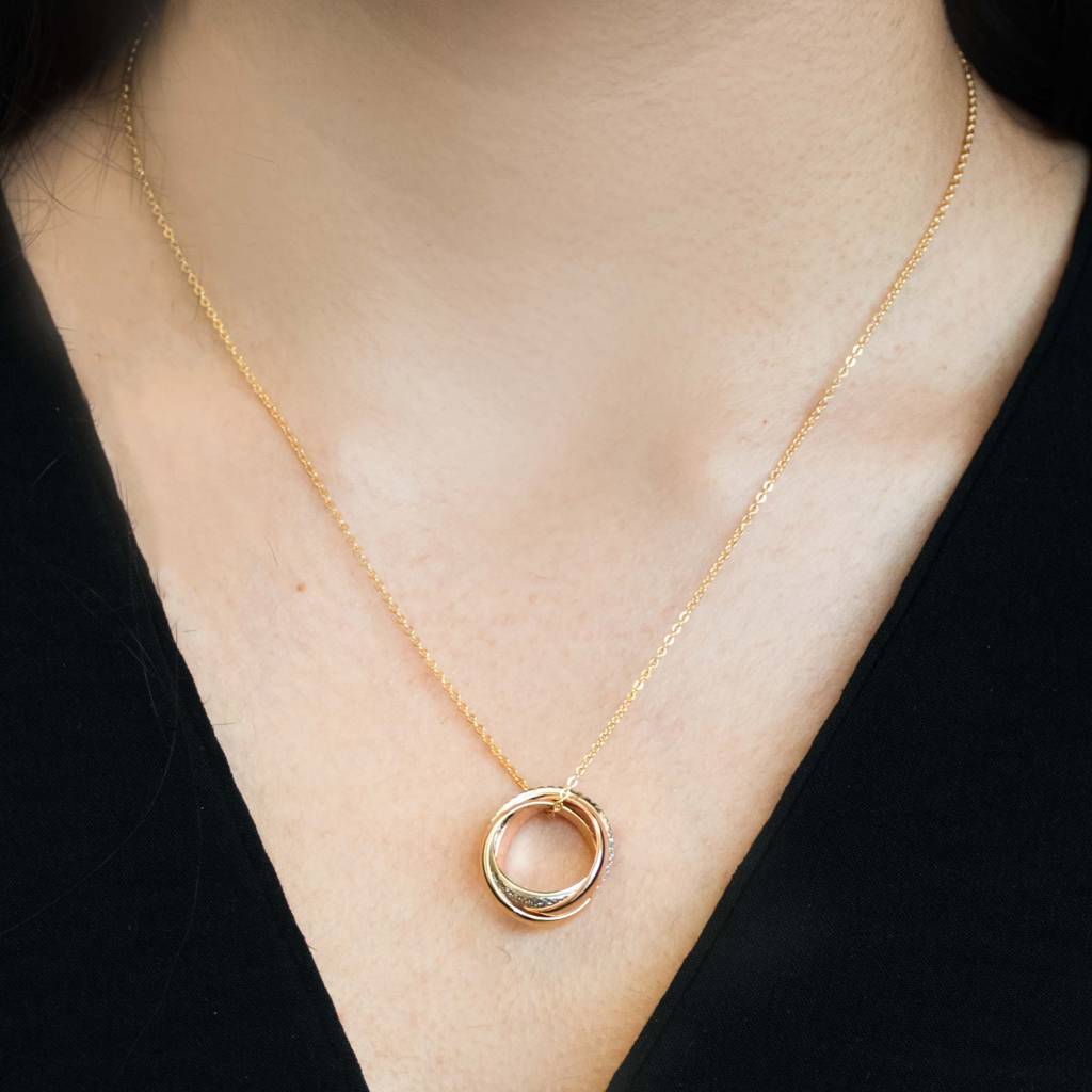 Dainty-Triple-Ring-Necklace : NG342