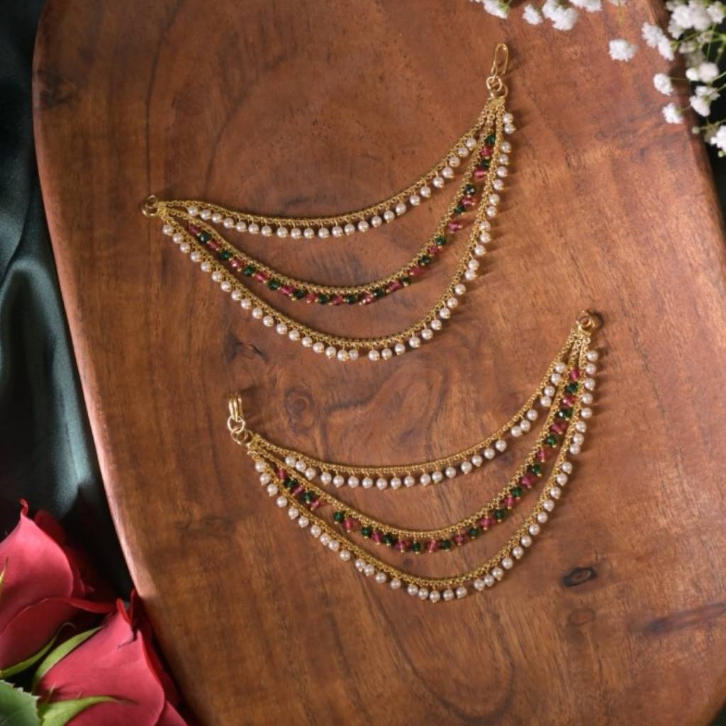 Riwaayat Gemstone Pearl Drop Layered Kaansahara : KAN0010