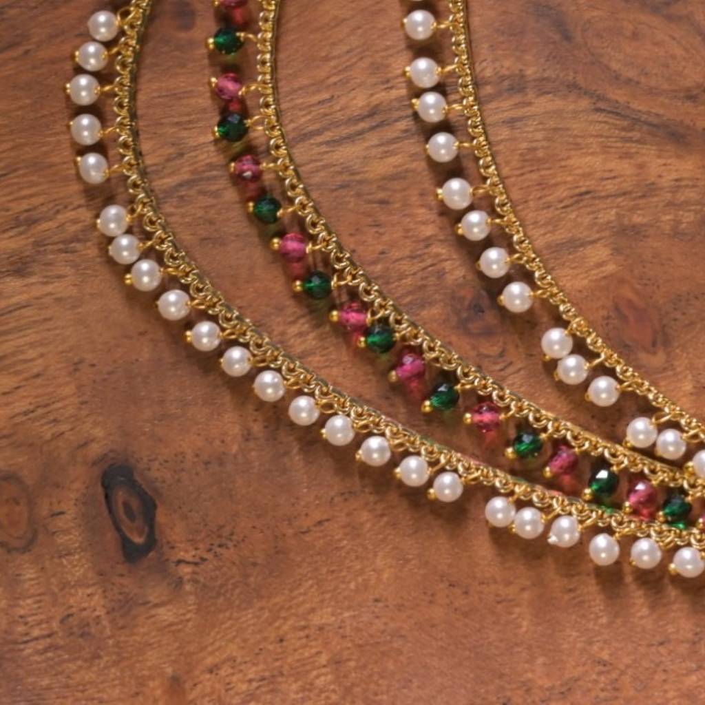 Riwaayat Gemstone Pearl Drop Layered Kaansahara : KAN0010