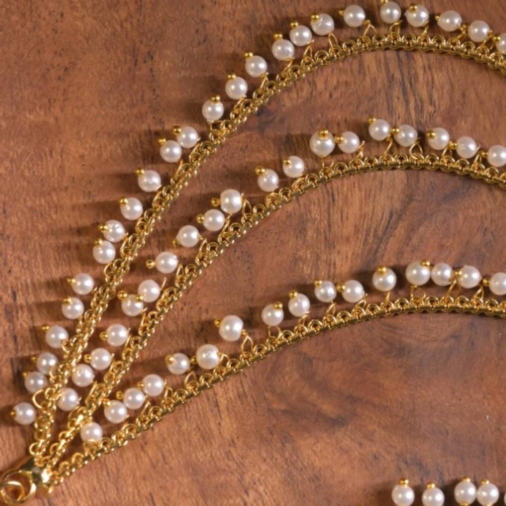 Riwaayat Gemstone Pearl Drop Layered Kaansahara : KAN0009