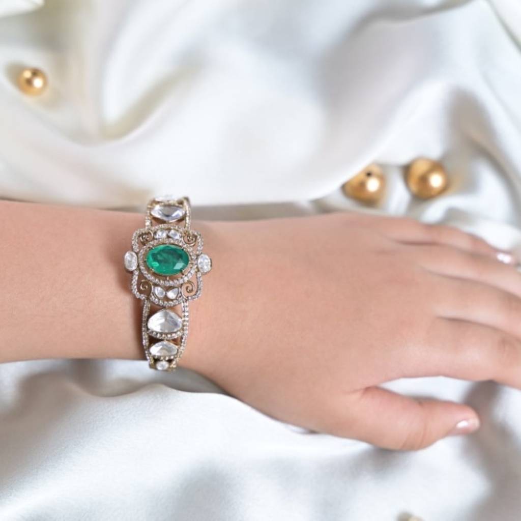 Durga Ethnic Enamel Polki Bracelet : BRA0013