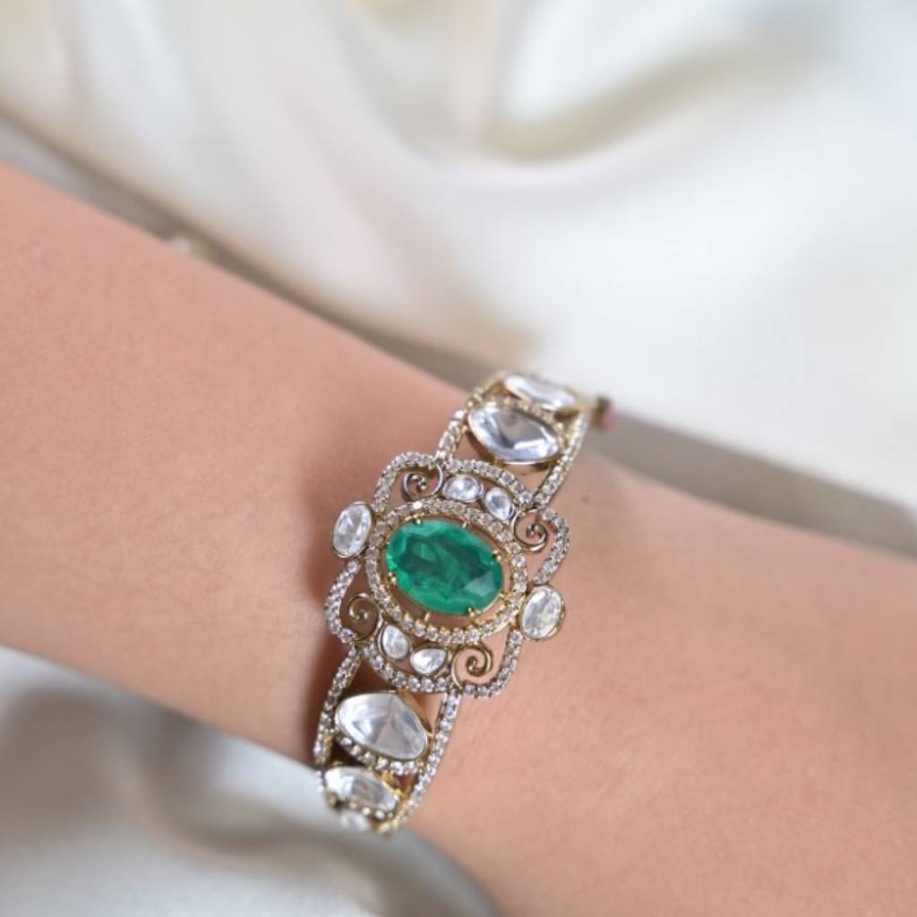 Durga Ethnic Enamel Polki Bracelet : BRA0013