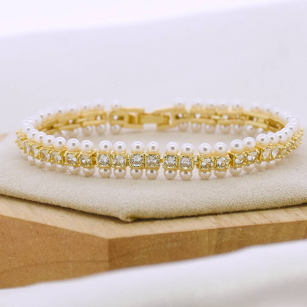 Pearl-Diamond-Bracelet : B424