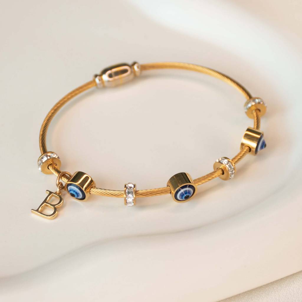 Classic-Evil-Eye-With-Personalized-Initial : BG267A