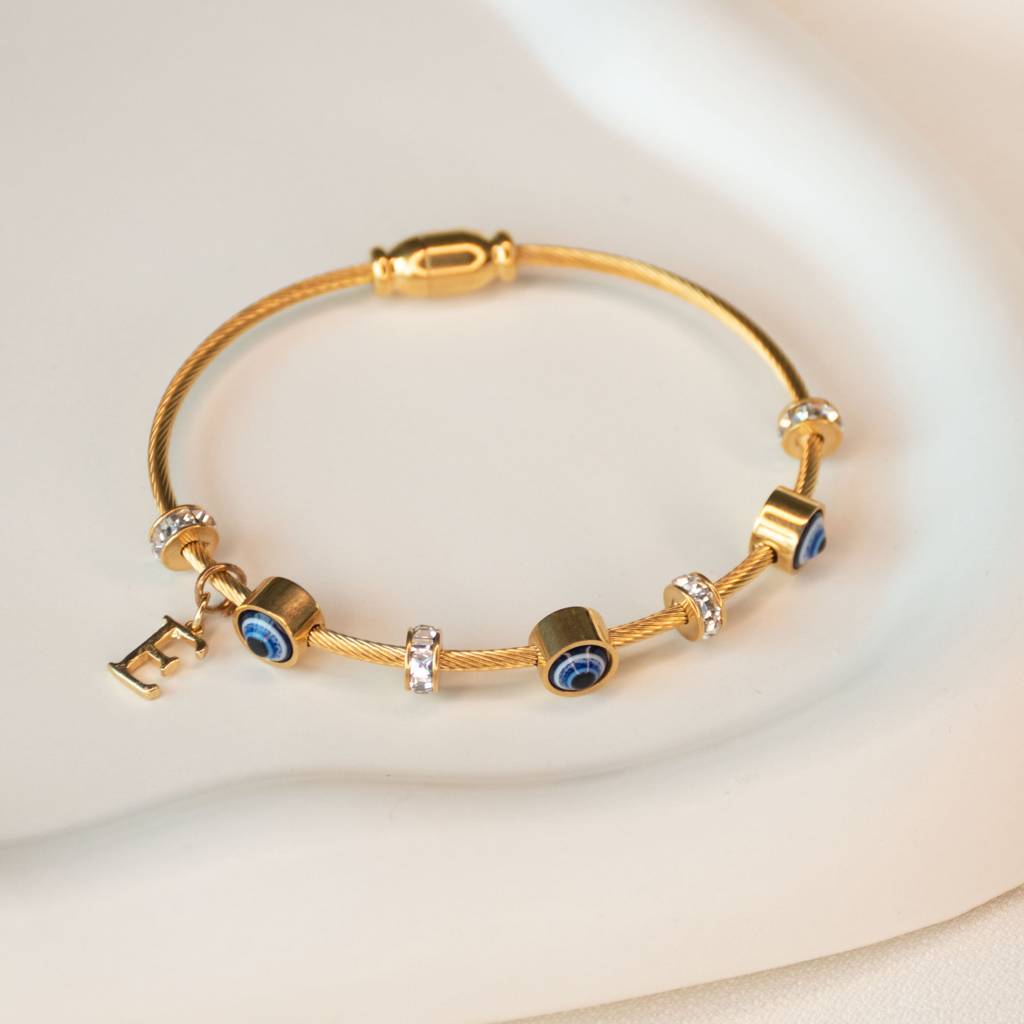 Classic-Evil-Eye-With-Personalized-Initial : BG267D