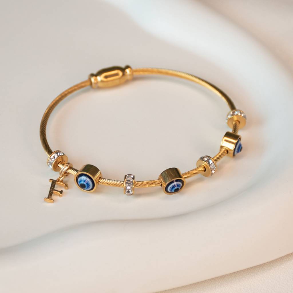 Classic-Evil-Eye-With-Personalized-Initial : BG267E