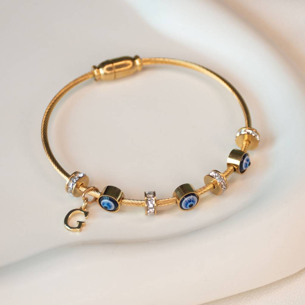 Classic-Evil-Eye-With-Personalized-Initial : BG267F