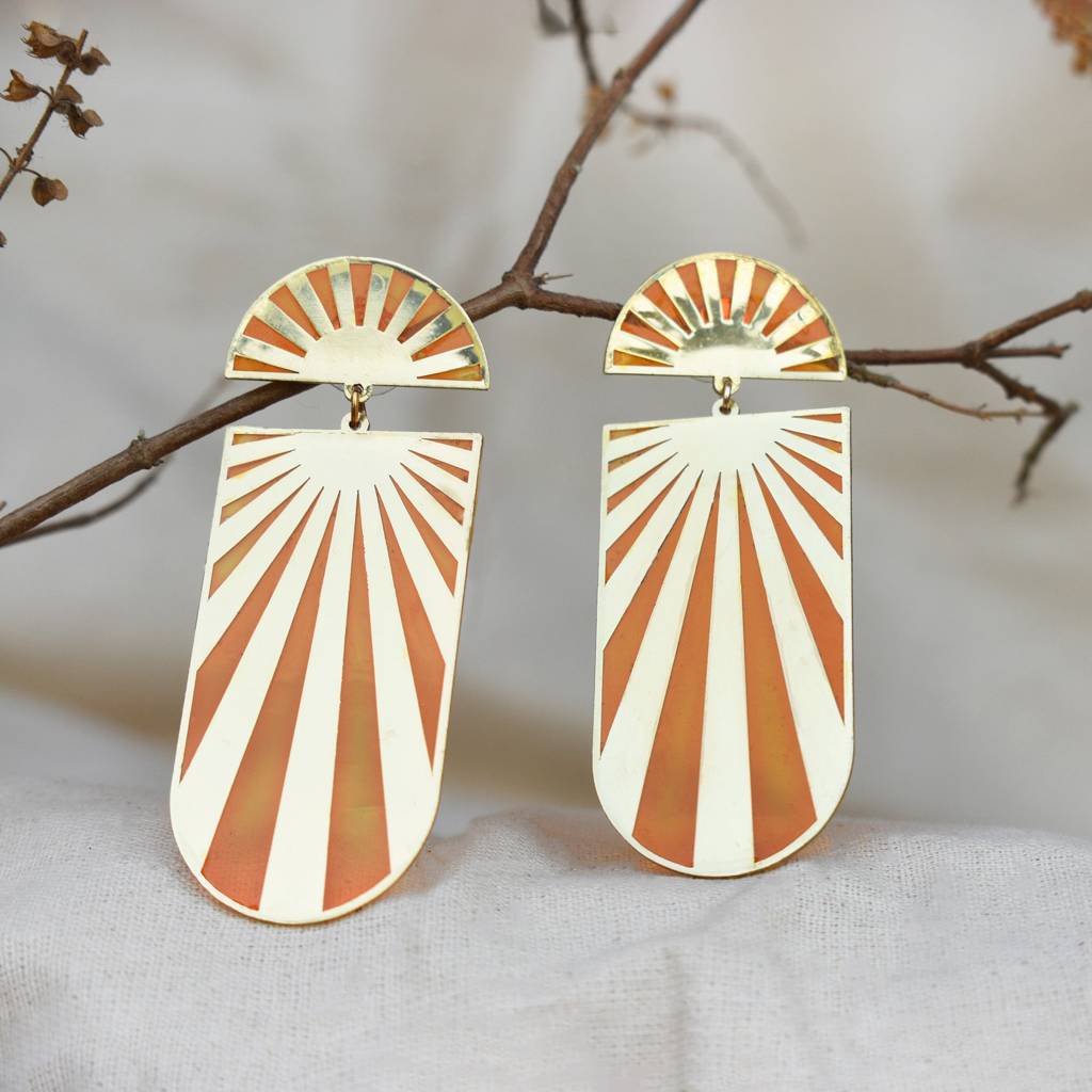 Sun Shine Resin Earrings : ACE284