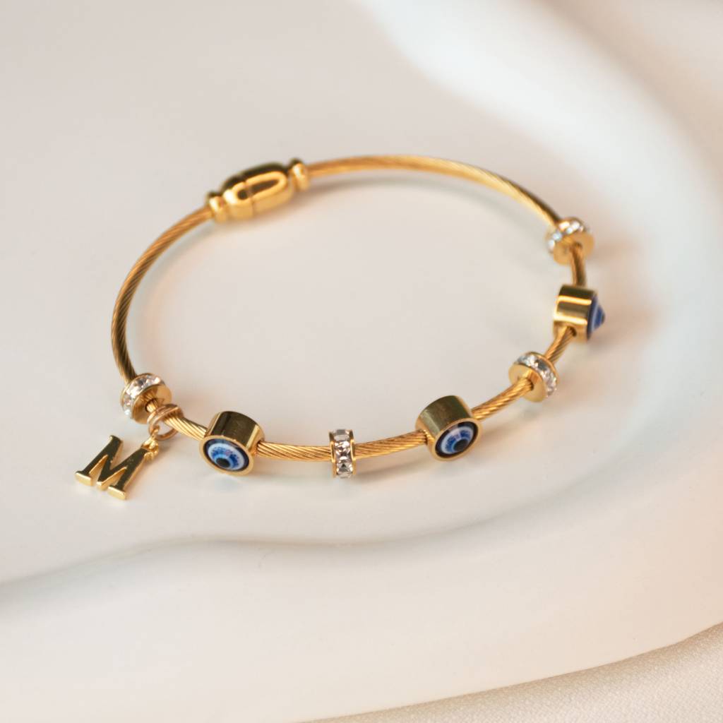 Classic-Evil-Eye-With-Personalized-Initial : BG267L