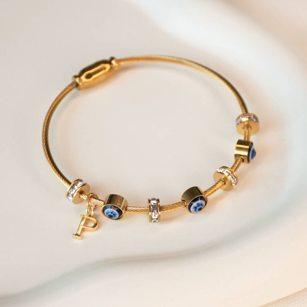 Classic-Evil-Eye-With-Personalized-Initial : BG267O