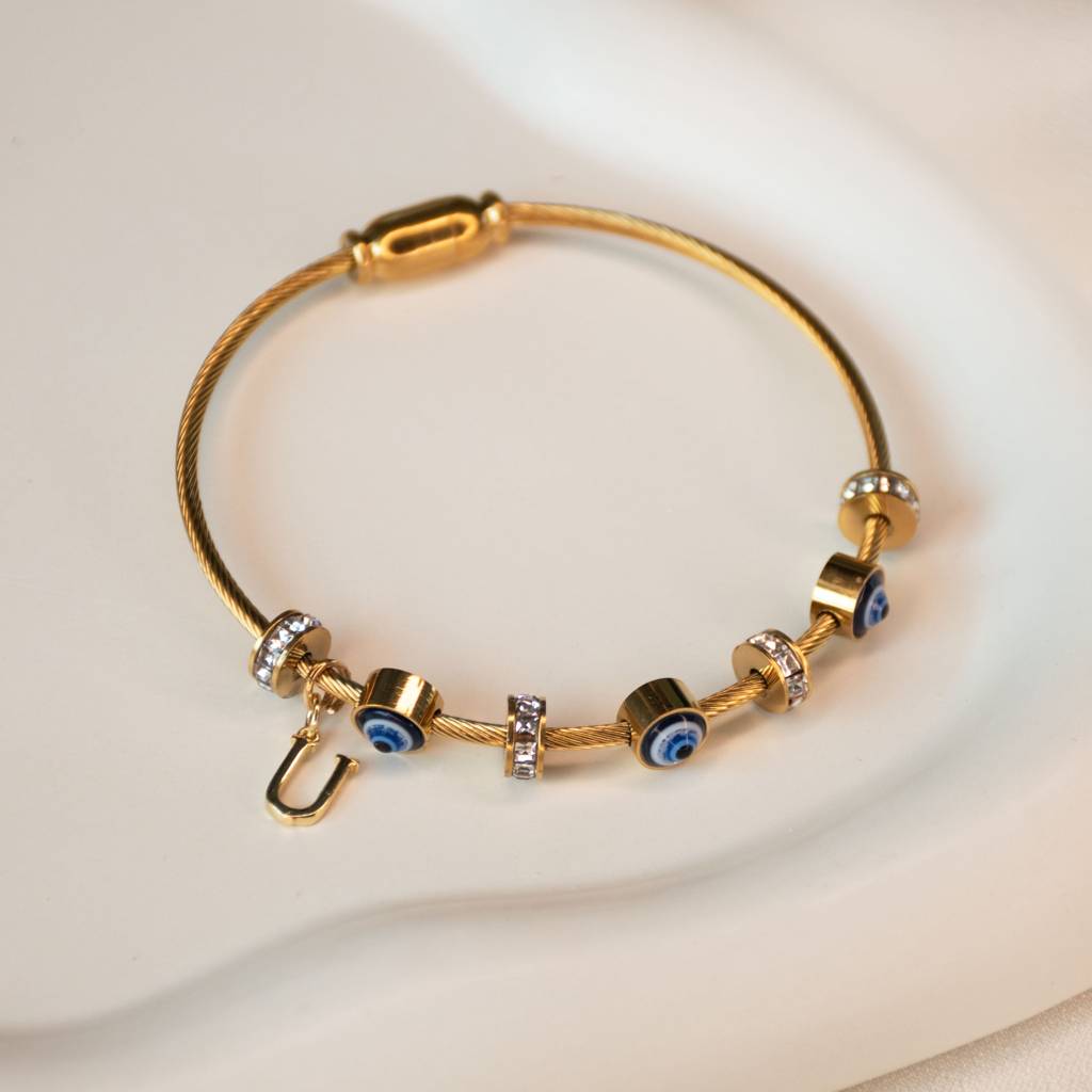 Classic-Evil-Eye-With-Personalized-Initial : BG267T