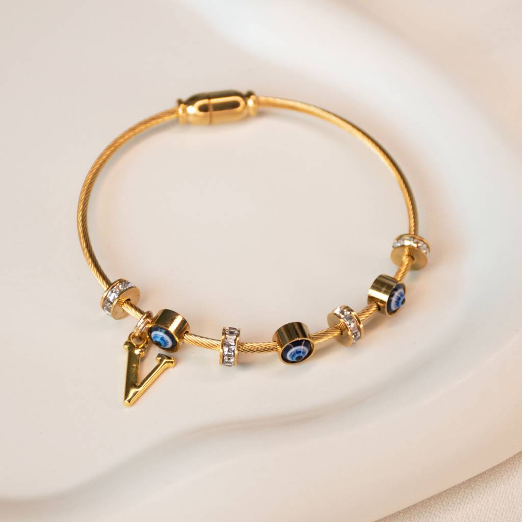 Classic-Evil-Eye-With-Personalized-Initial : BG267U