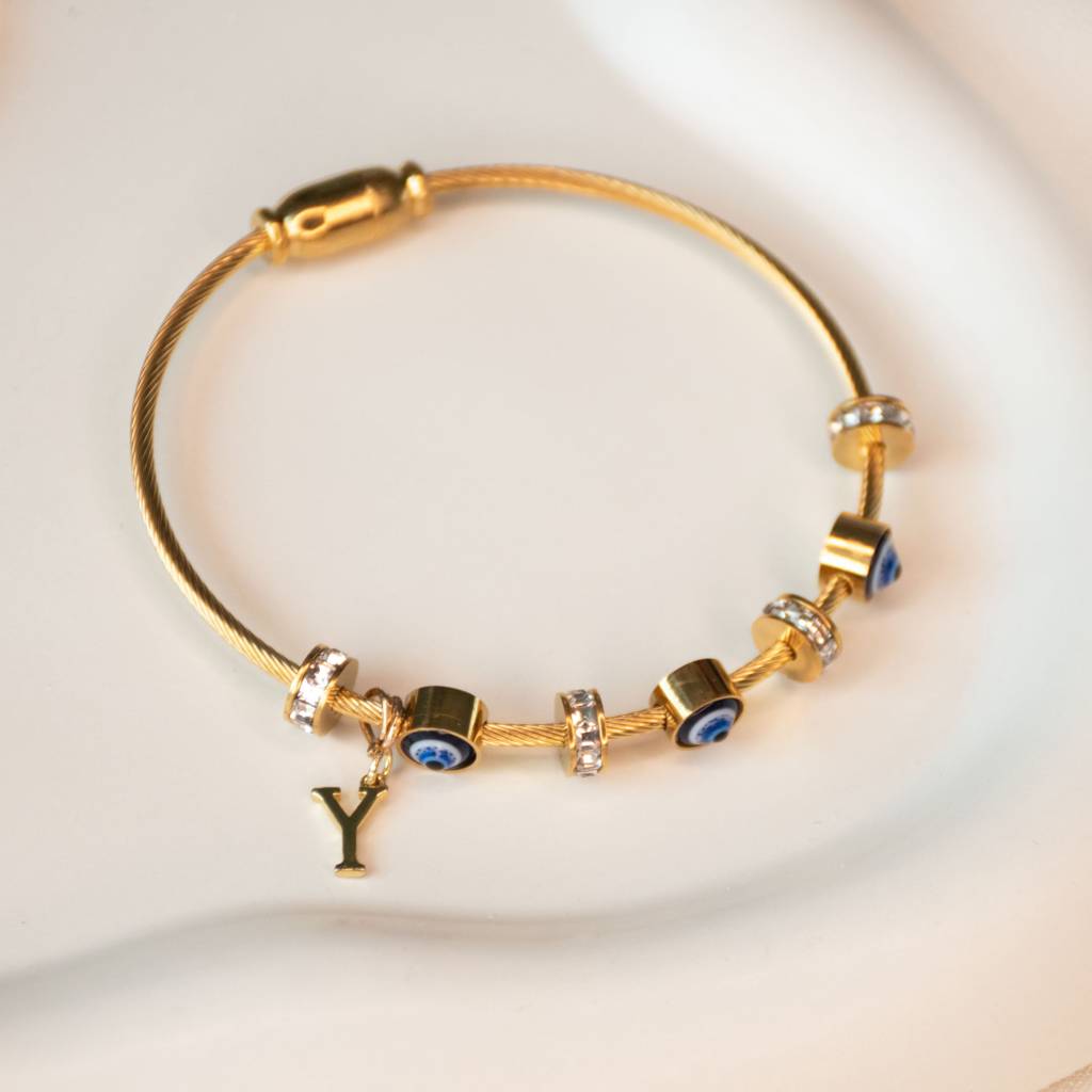 Classic-Evil-Eye-With-Personalized-Initial : BG267X