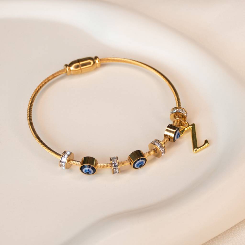 Classic-Evil-Eye-With-Personalized-Initial : BG267Y