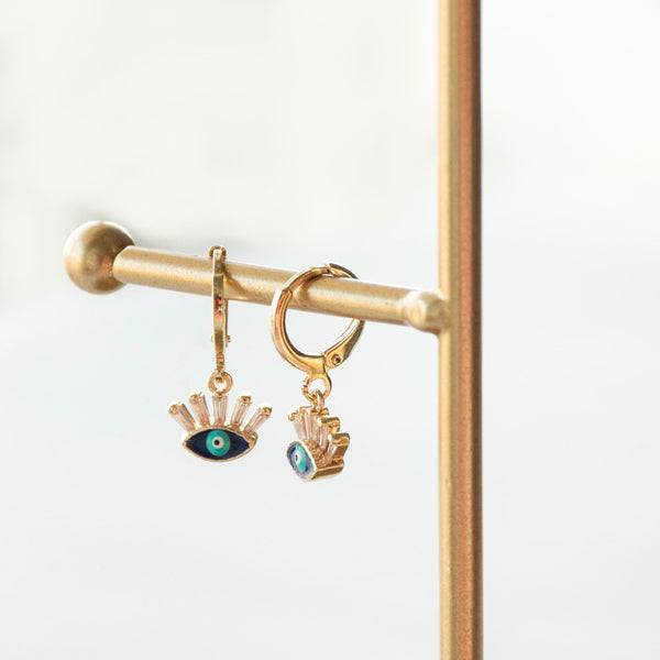 Evil-Eye-Lash-Earrings : E546