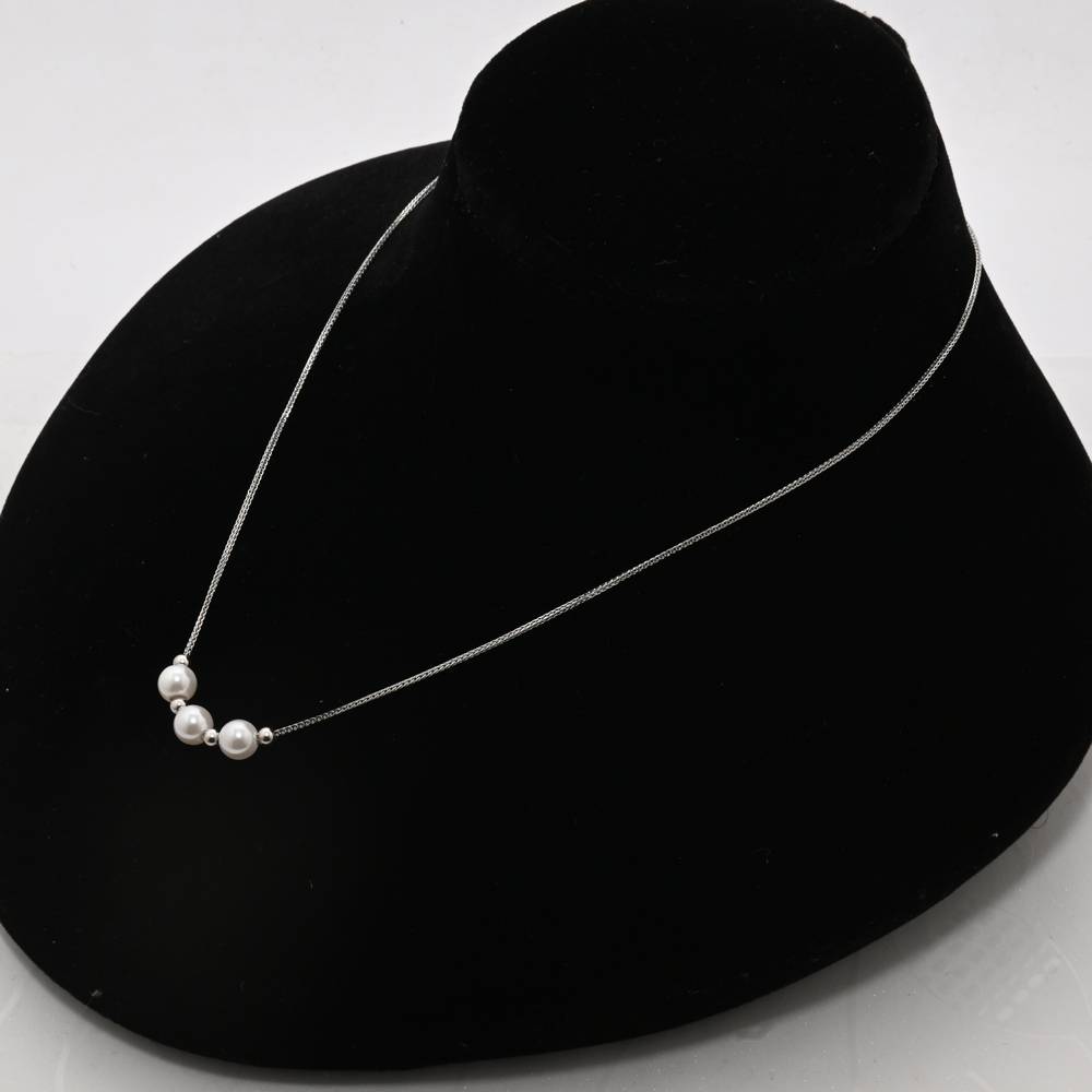 925 Pure Silver Pearl Chain Pendant-Cp1042 : CP1042