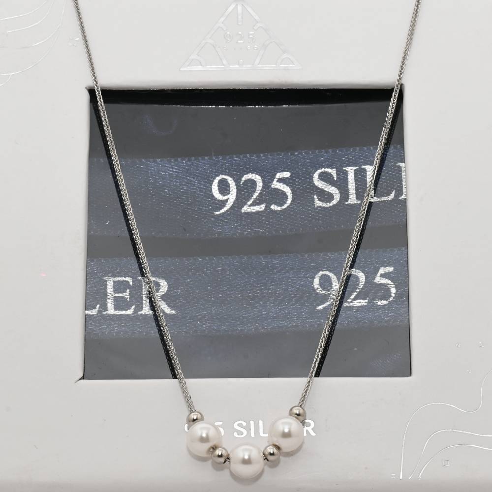 925 Pure Silver Pearl Chain Pendant-Cp1042 : CP1042