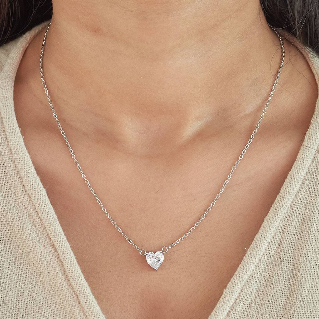 Diamond-Heart-Necklace-Set : N375