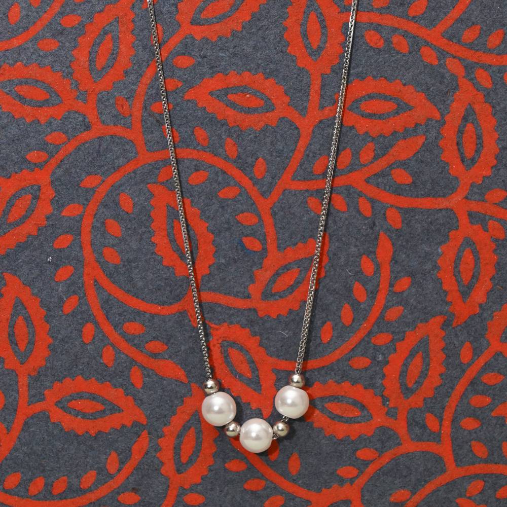 925 Pure Silver Pearl Chain Pendant-Cp1042 : CP1042