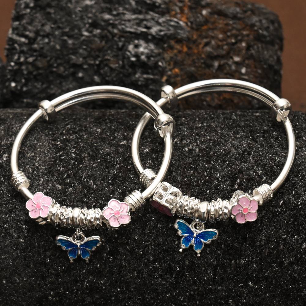 925 Pure Silver Kids Kada Bracelet-Br1087 : BR1087