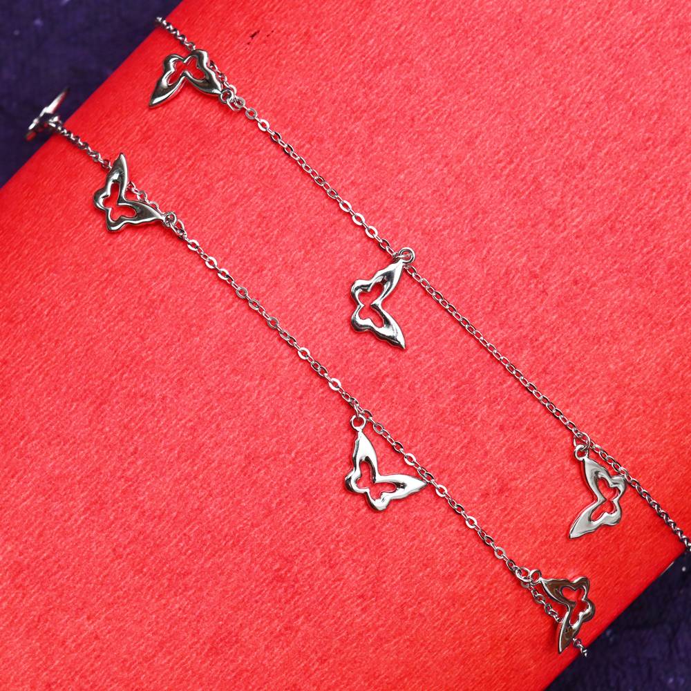 925 Pure Silver Multiple Charm Anklets -Ak1038 : AK1038