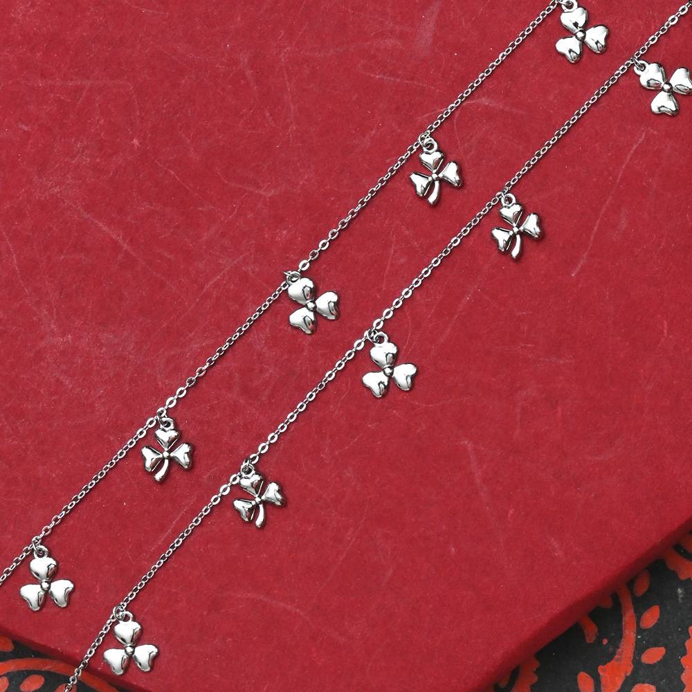 925 Pure Silver Multiple Charm Anklets -Ak1032 : AK1032