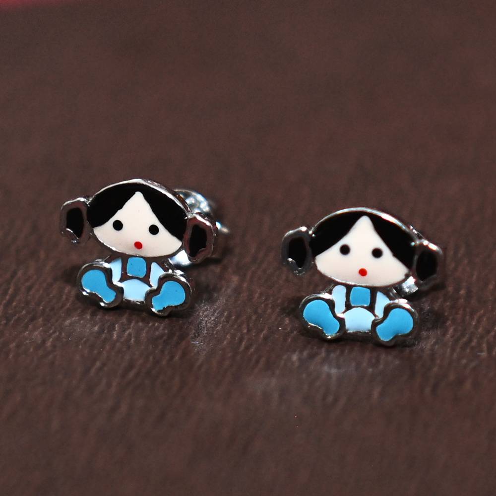 925 Pure Silver Doll Inspired Stud Earrings : TWP1290