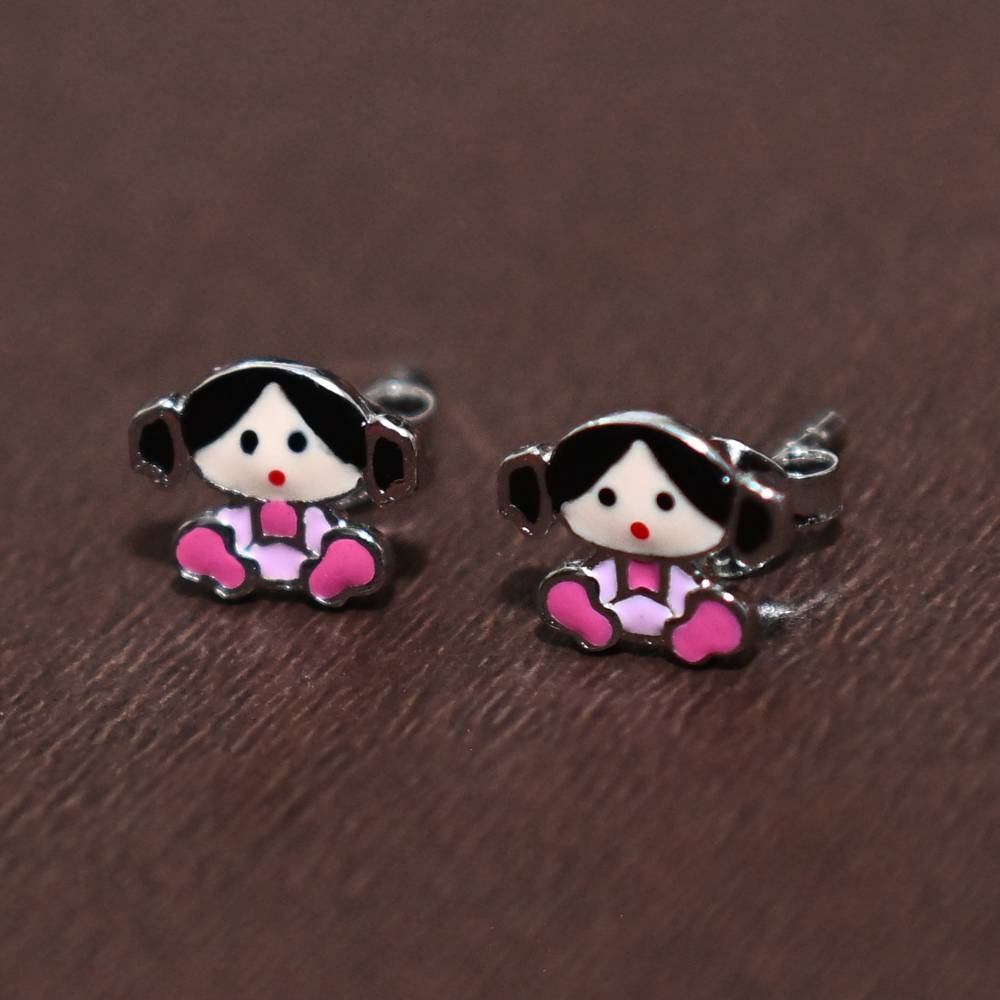 925 Pure Silver Doll Inspired Stud Earrings : TWP1291