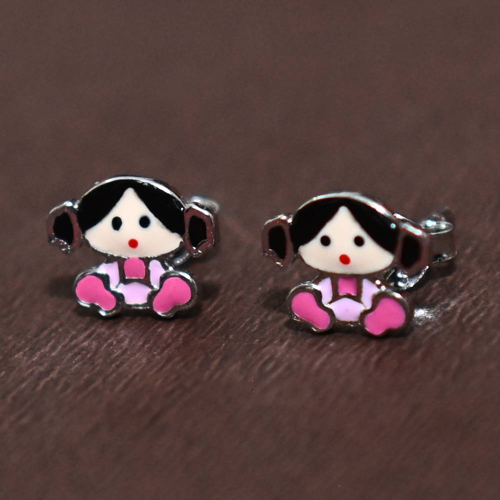 925 Pure Silver Doll Inspired Stud Earrings : TWP1291