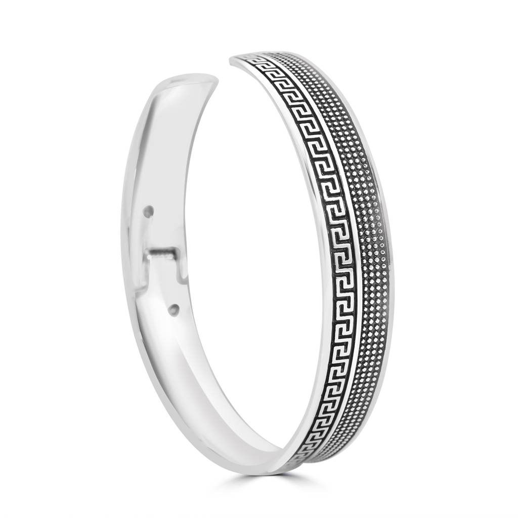 925 Pure Silver Classic Men'S Cuff Bracelet : BR1074