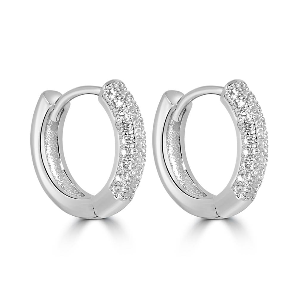 925 Pure Silver Hoop Earrings : TWP1205