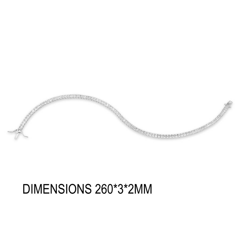 925 Pure Silver Tennis Anklet : AK1015