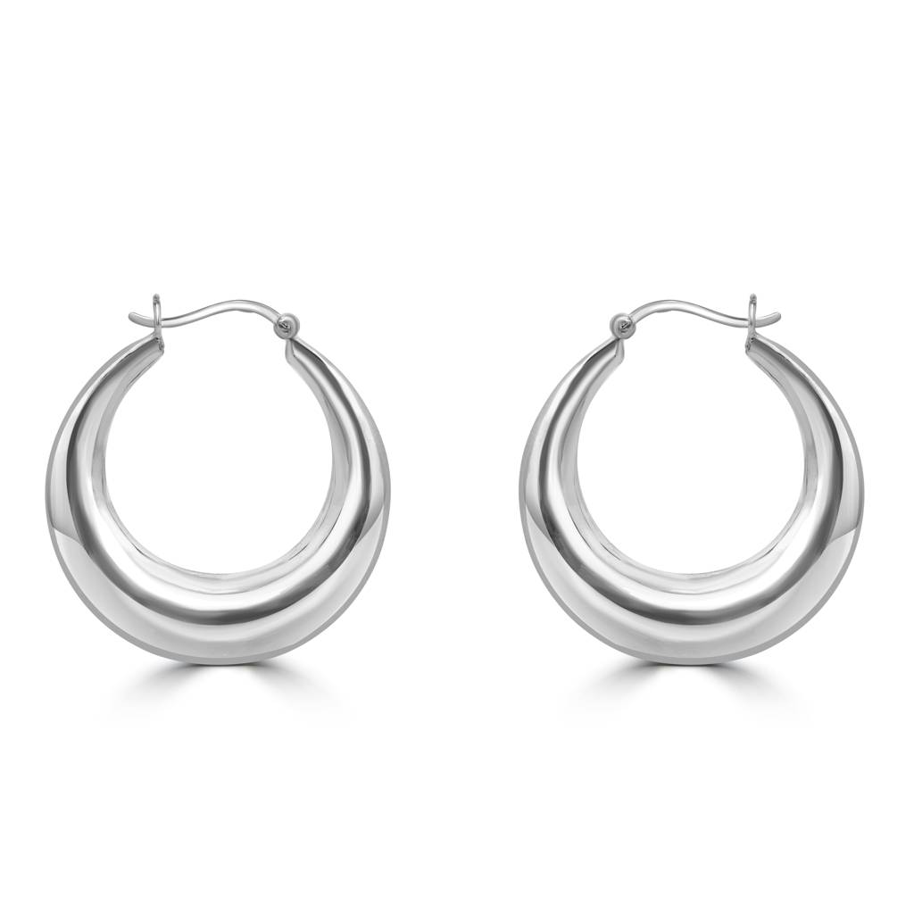 [haesool] 925Silver☆GME06 Earrings 925 Sterling Silver Pyramid Huggie Earrings @ $90. Shop