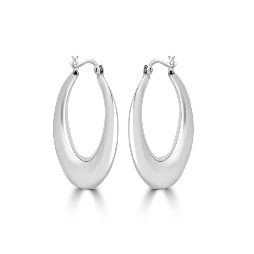 925 Pure Silver Elegant Hoop Earrings : TWP1146