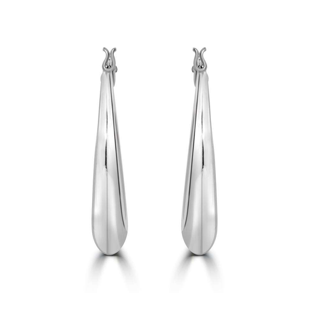 925 Pure Silver Elegant Hoop Earrings : TWP1146