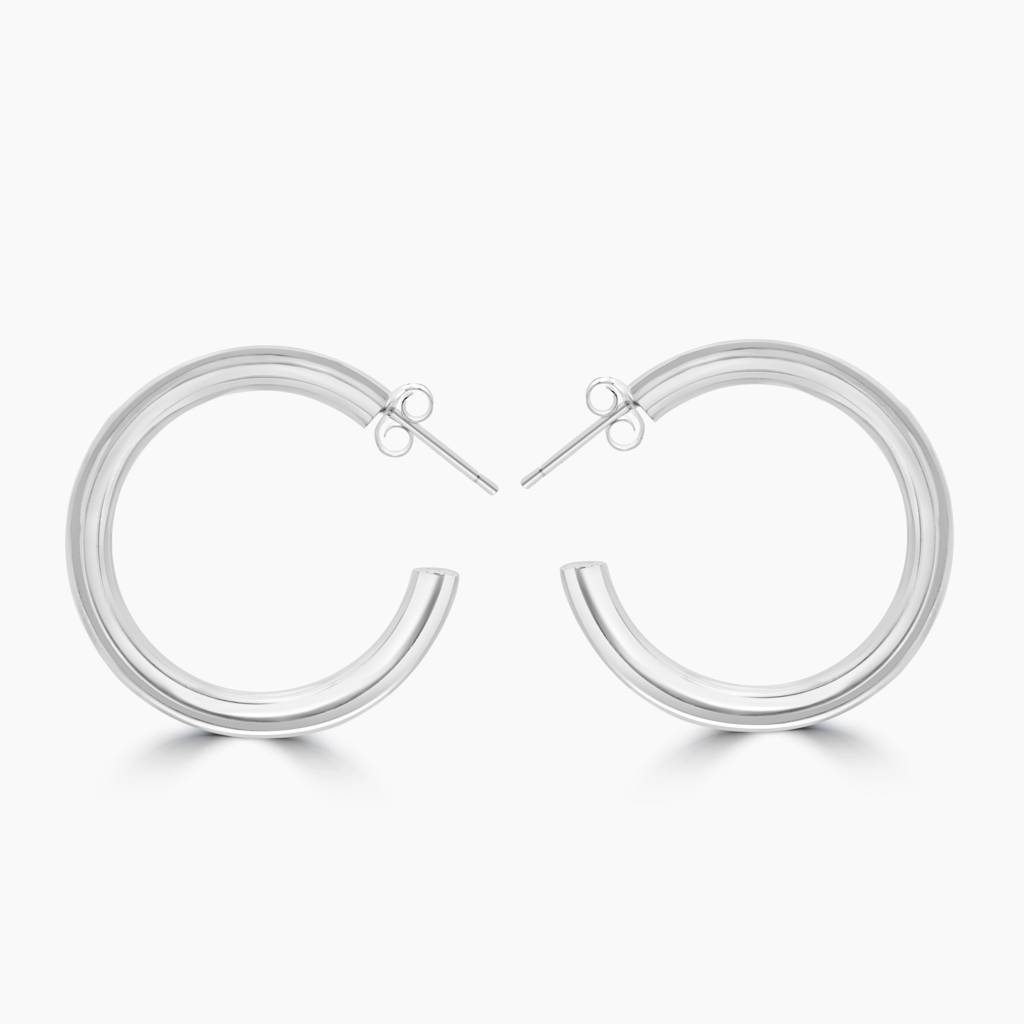 925 Pure Silver Classy Hoop Earrings : TWP1150