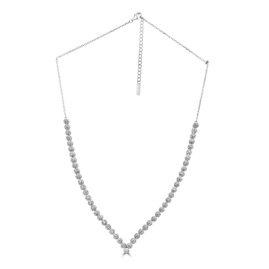Delicate 925 Pure Silver Texture Necklace & Earrings Set | : NL1046A
