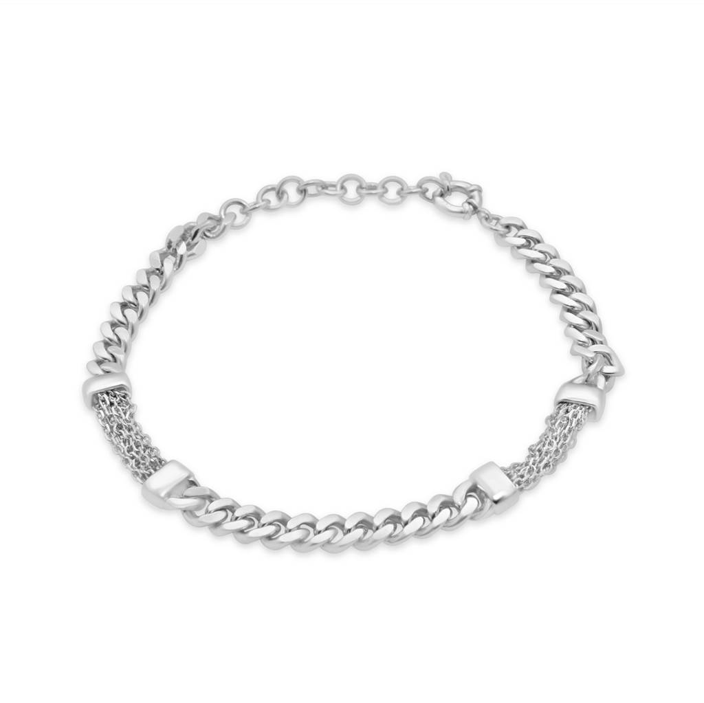 925 Pure Silver Charming Chain Bracelet : BR1066