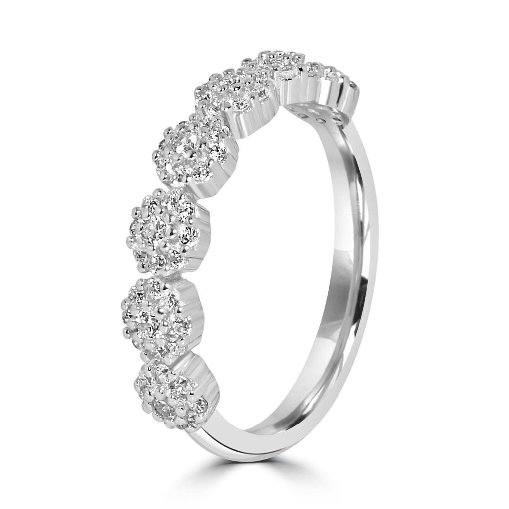 925 Pure Minimalistic Blooming Beauties Statement Silver Ring : LR1197