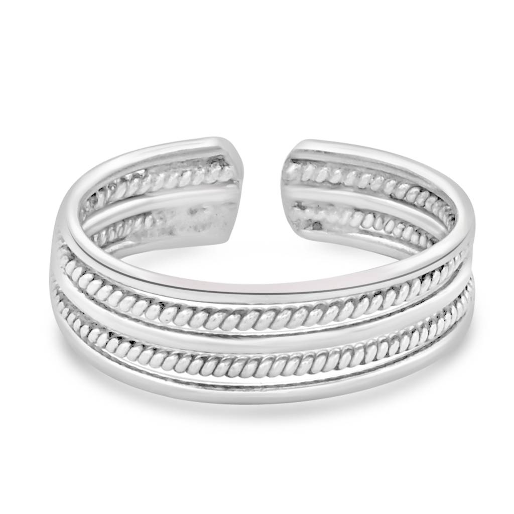 925 Pure Silver Traditional Toe Ring | Ethnic Silver Toe Ring Pair : TOER1004