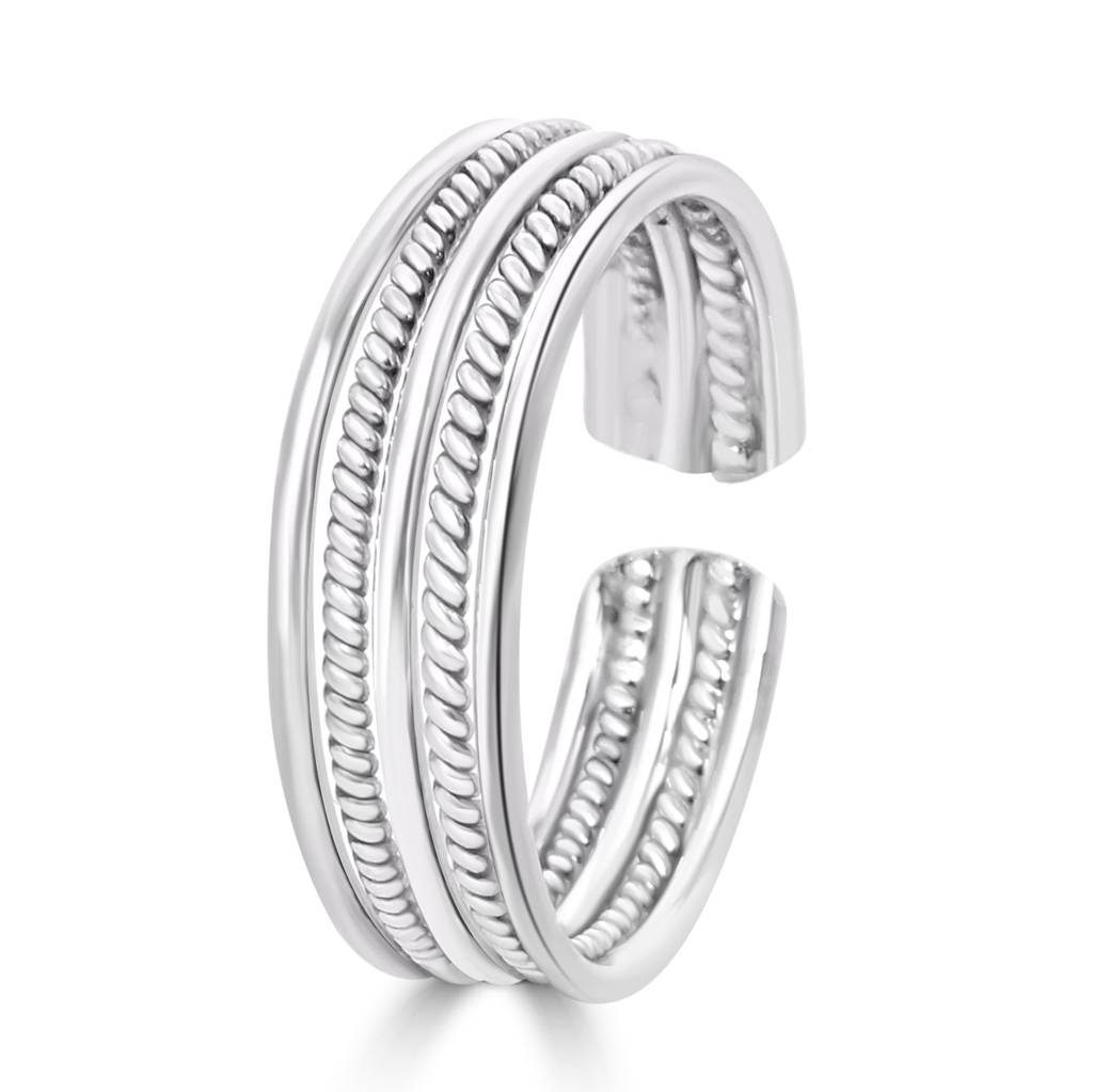 925 Pure Silver Traditional Toe Ring | Ethnic Silver Toe Ring Pair : TOER1004